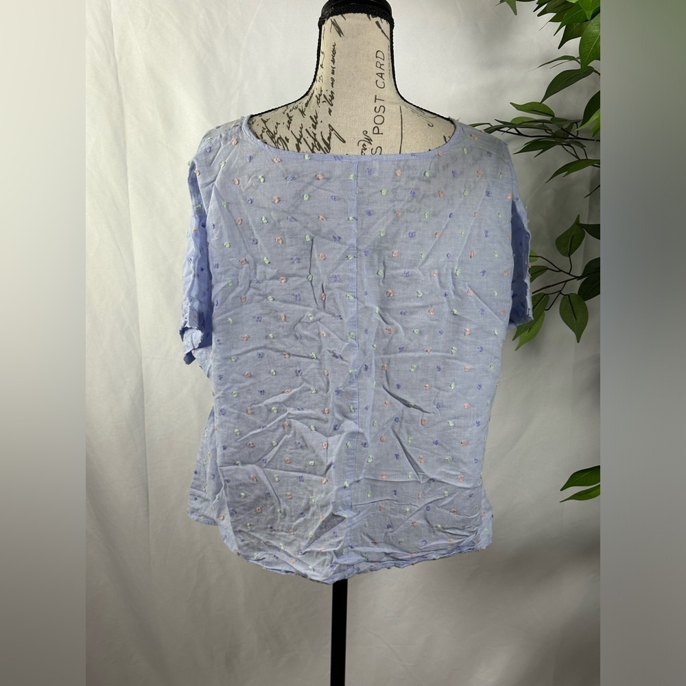 Light Blue Patterned Top - Picture 8 of 11